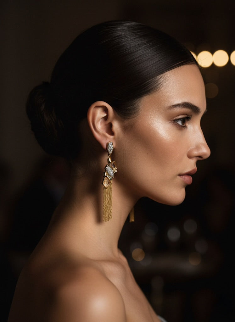 Lumiere Druzzy & Crystal Rock Earrings