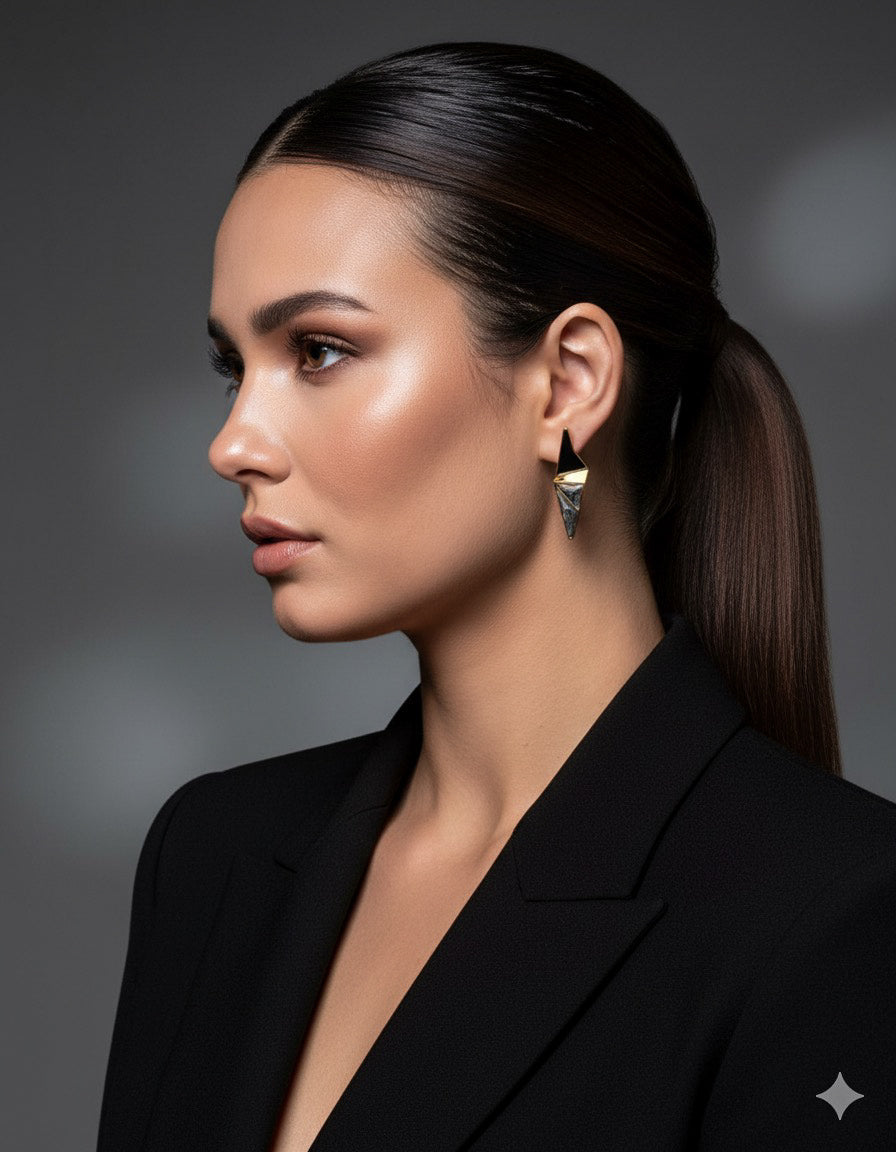 Noir Labradorite Earrings