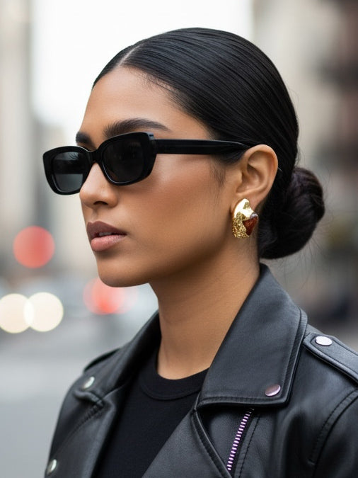 Crimson Luxor Agate Earrings