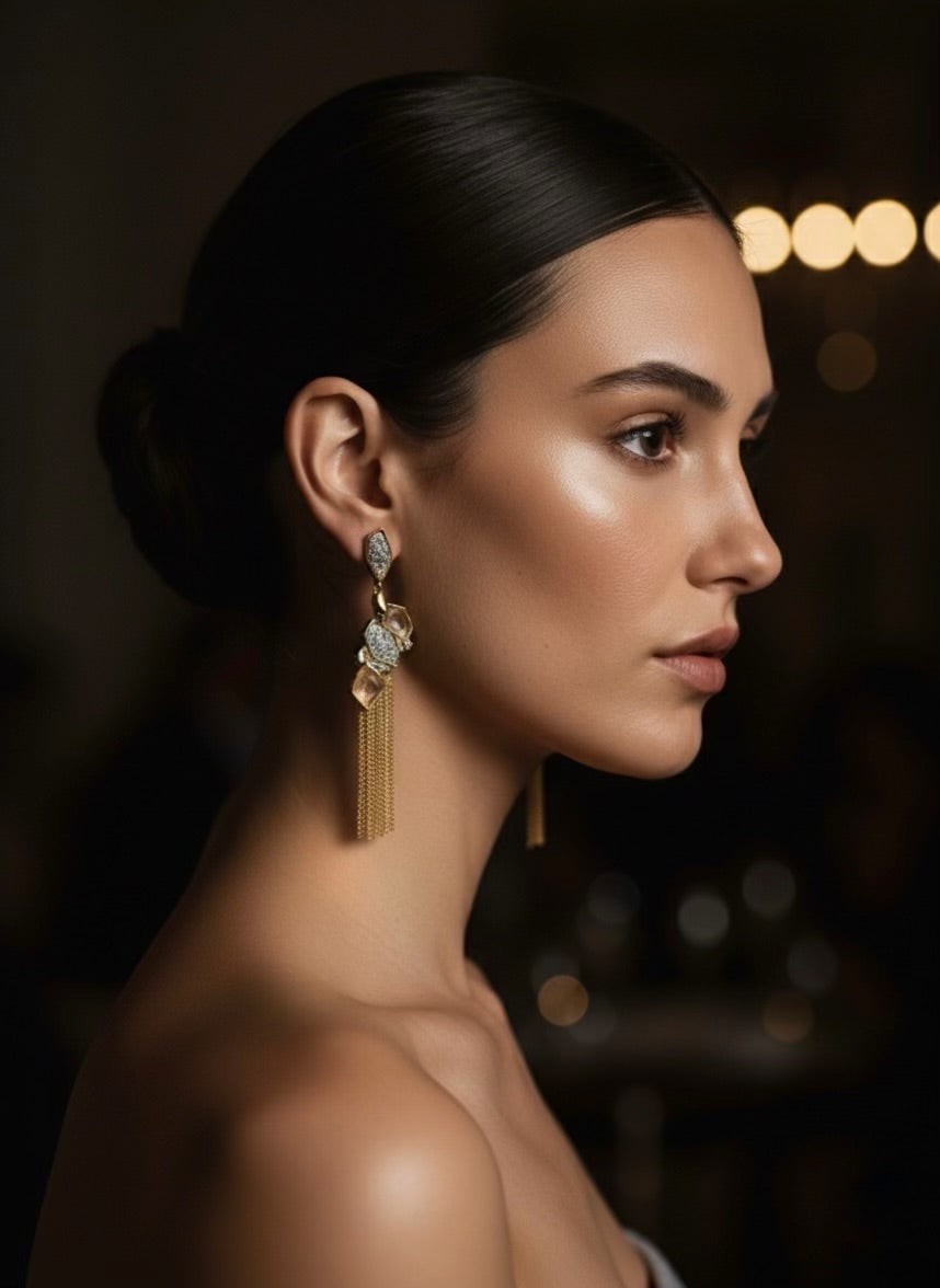 Lumiere Druzzy & Crystal Rock Earrings