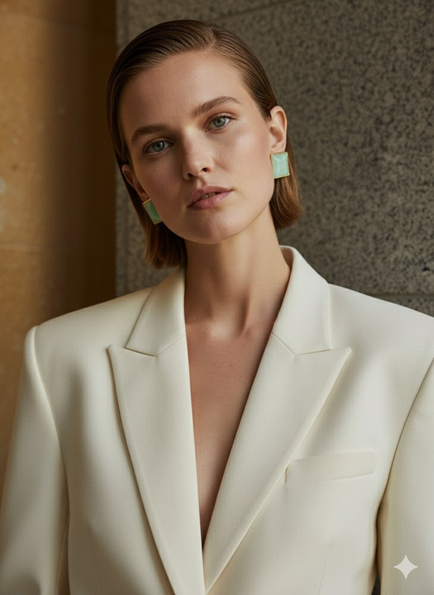 Aqua Crystal Earrings