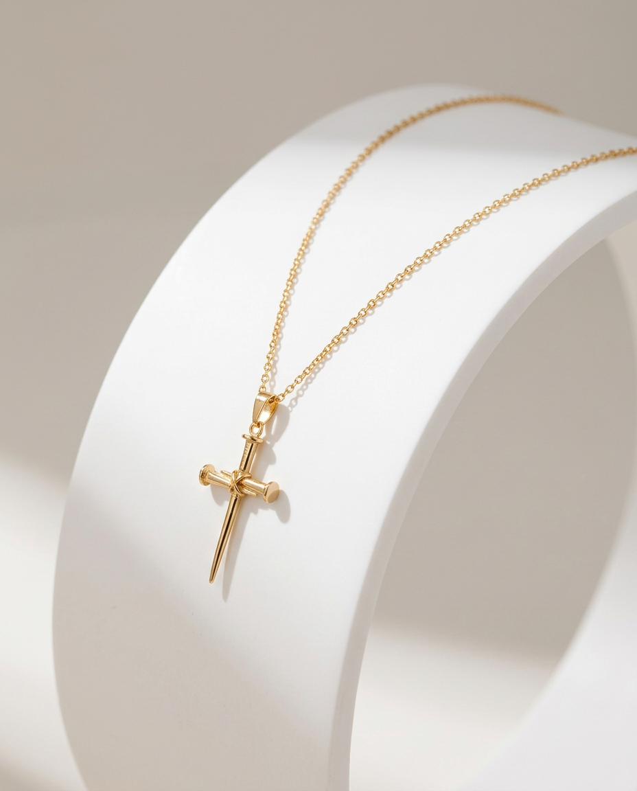 Armor Cross Pendant Necklace