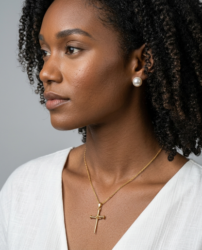 Armor Cross Pendant Necklace