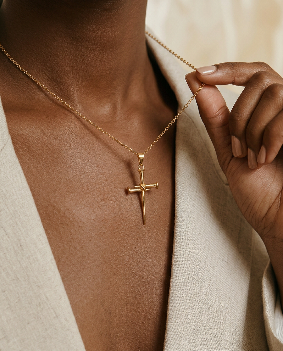 Armor Cross Pendant Necklace