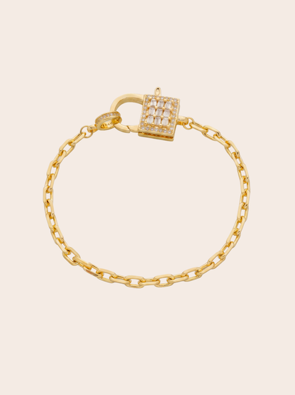 Seized Lock Chain Bracelet