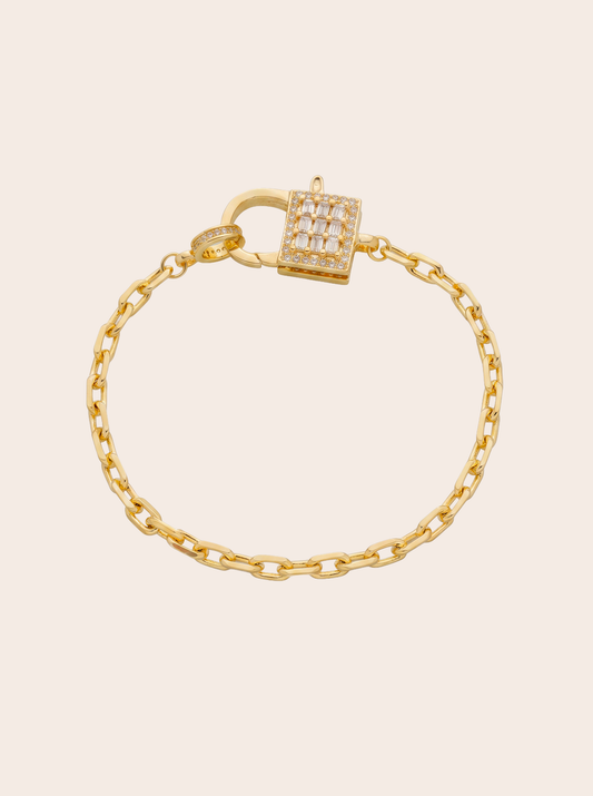 Seized Lock Chain Bracelet