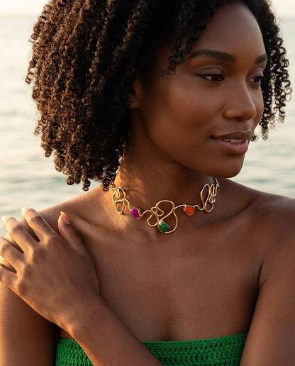 Ginga Vivid Statement Choker Necklace
