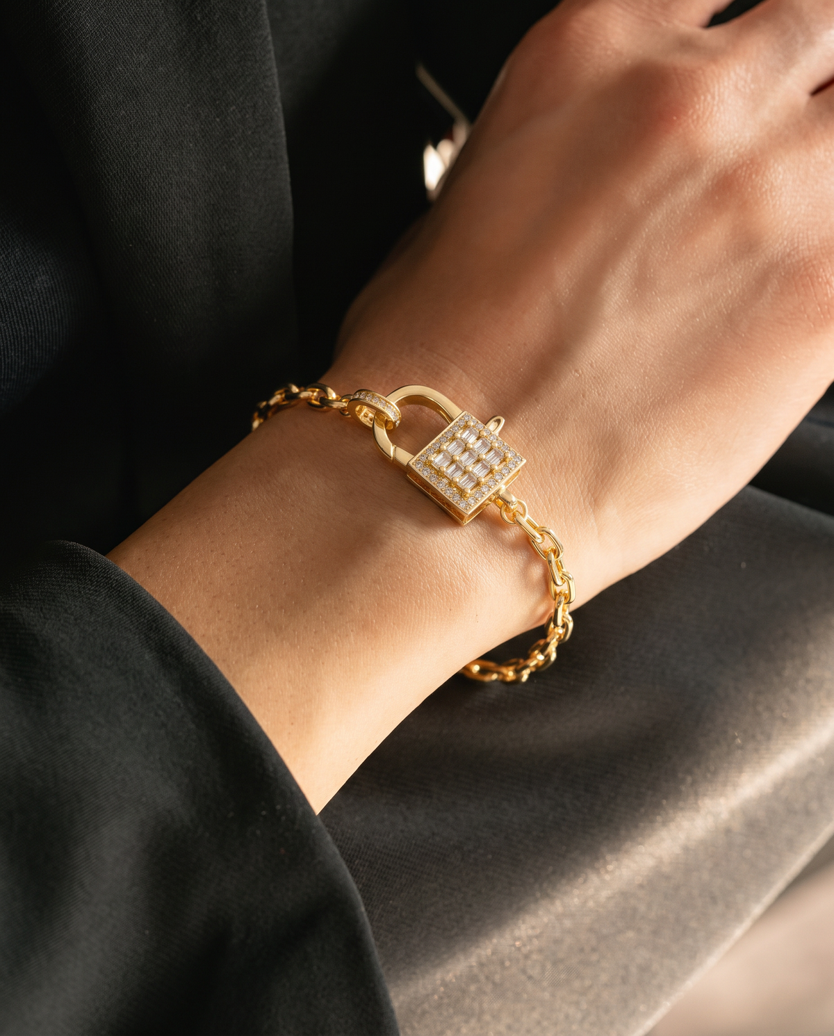 Seized Lock Chain Bracelet
