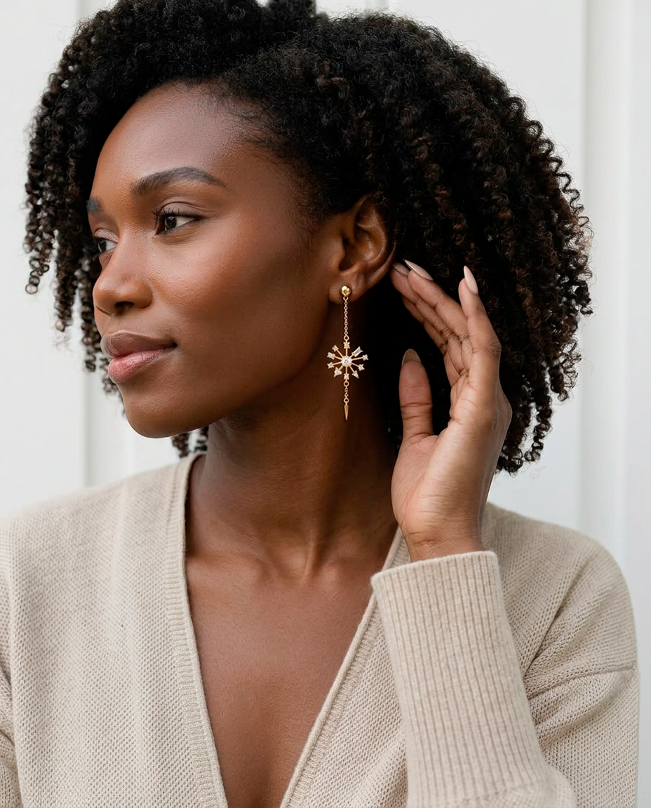 Supernova Crystal Statement Earrings